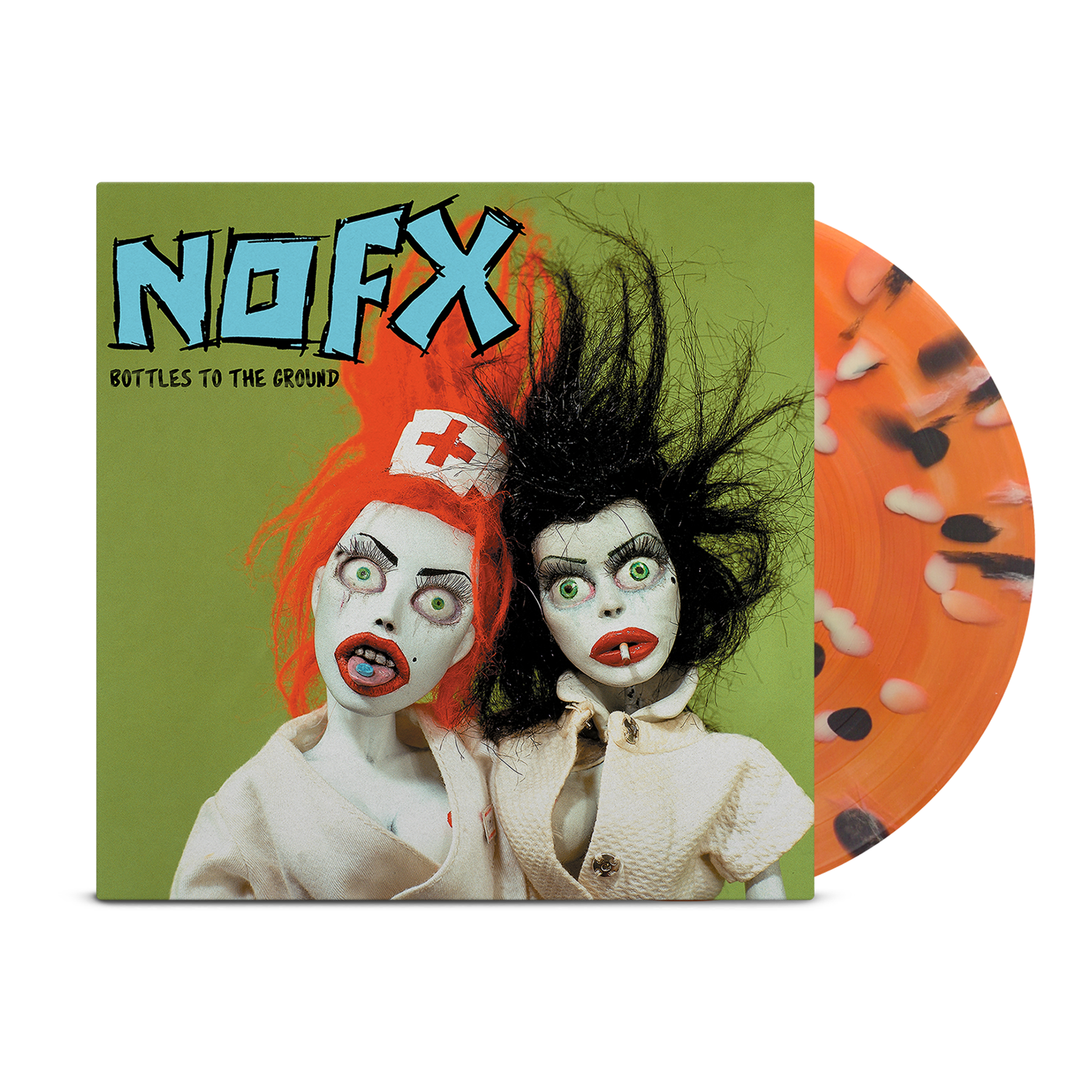 NOFX (Bottles To The Ground) Trans Red & Clear /w White & Black Lagoon Vinyl