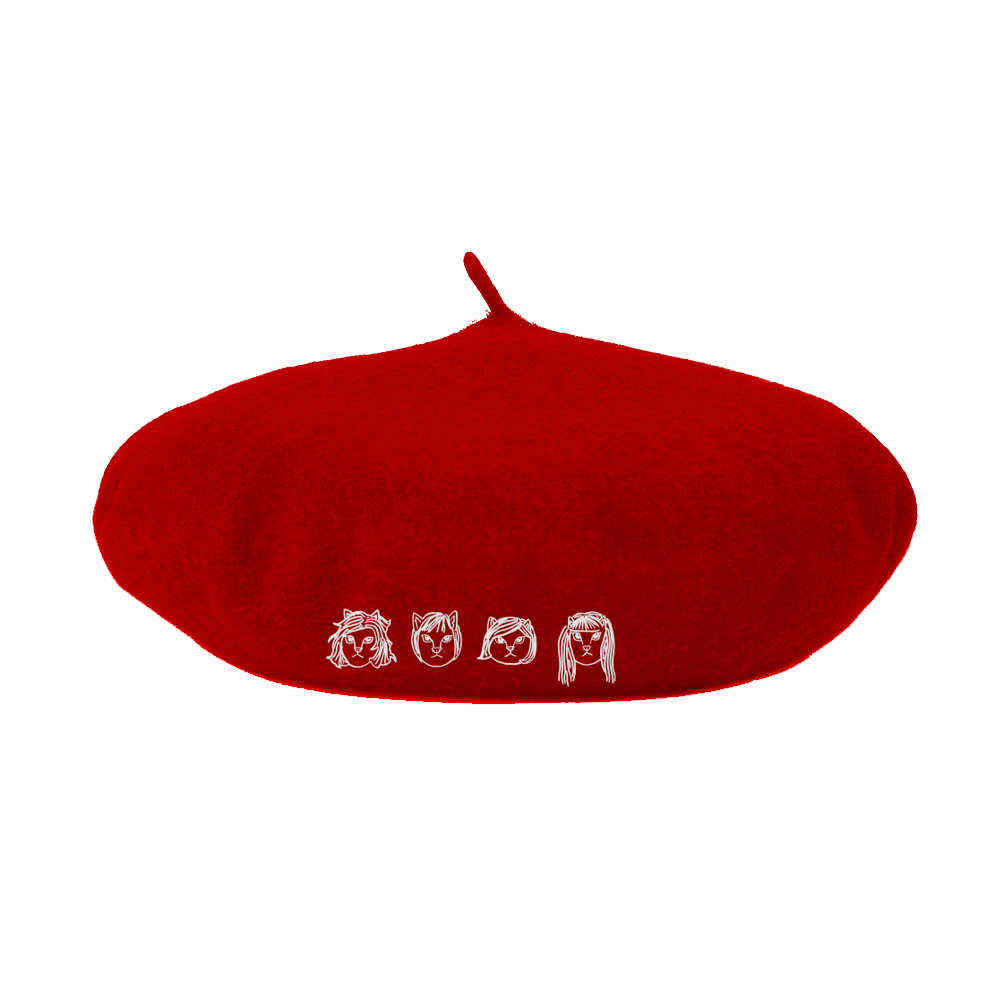 The Linda Lindas (Cats! Red) Beret